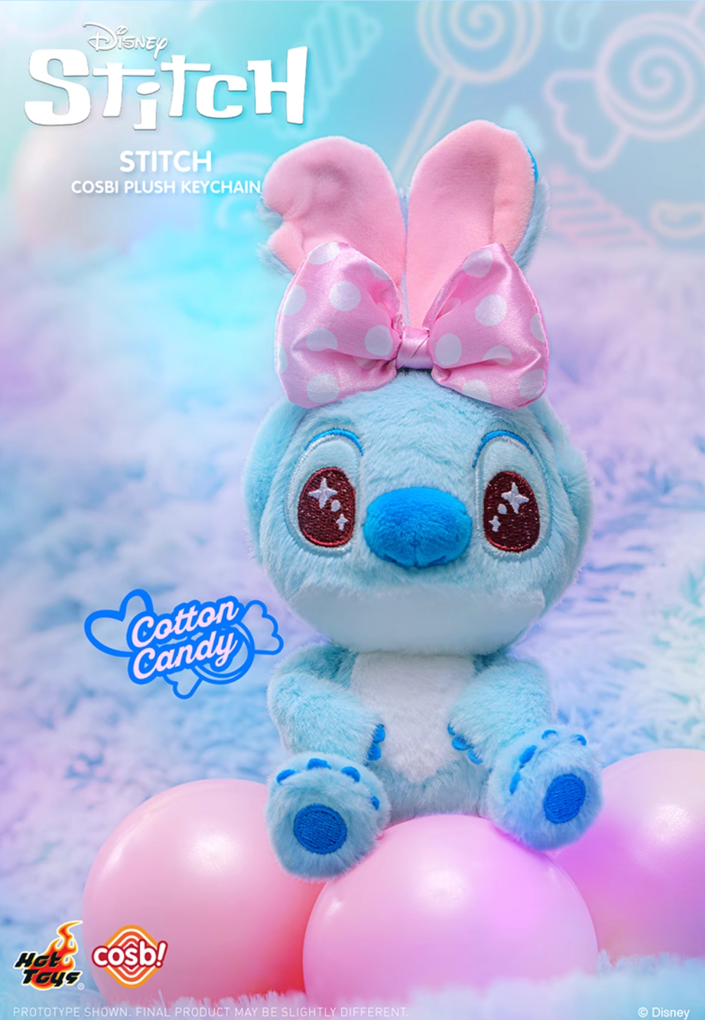 Hot Toys x Cosbi x Disney Stitch Candy Series Plush Keychain