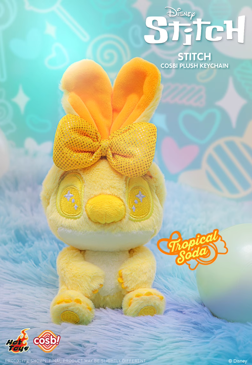 Hot Toys x Cosbi x Disney Stitch Candy Series Plush Keychain
