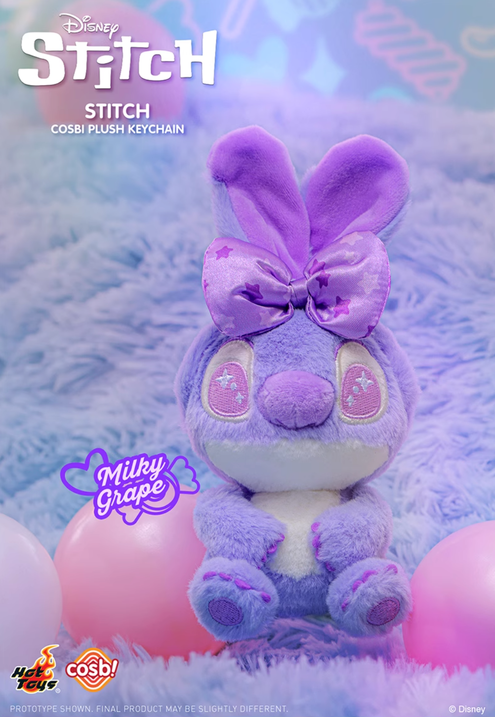 Hot Toys x Cosbi x Disney Stitch Candy Series Plush Keychain