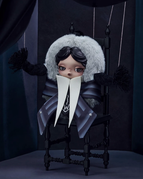 Pop Mart x Skullpanda x Wednesday Plush (Nevermore Academy Uniform Version)