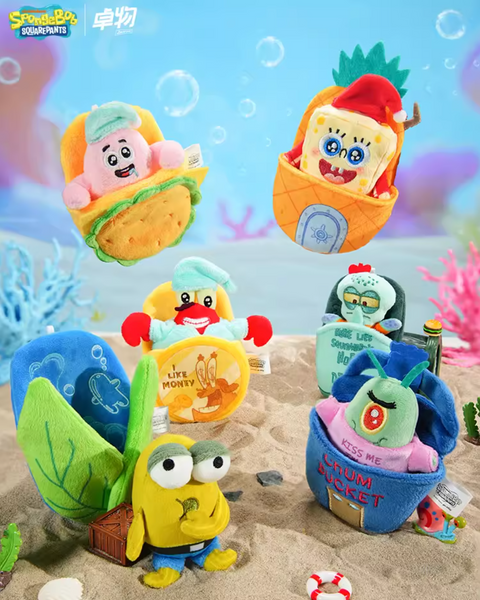 Zhuowu x SpongeBob SquarePants Bikini Bottom Dream Magnetic Plush Pendant