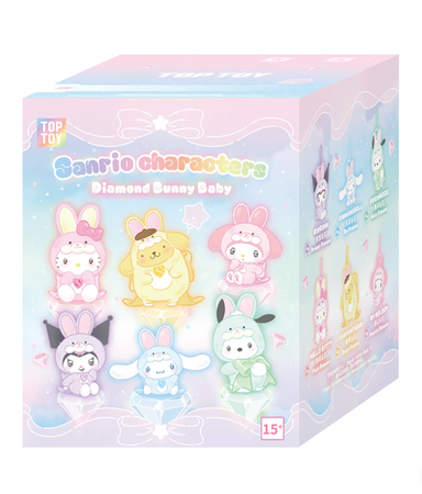 サンリオキャラクター ダイヤモンドバニーベイビー 6体セット TOPTOY x Sanrio Characters Diamond Bunny Baby Vinyl Plush – WooHoo